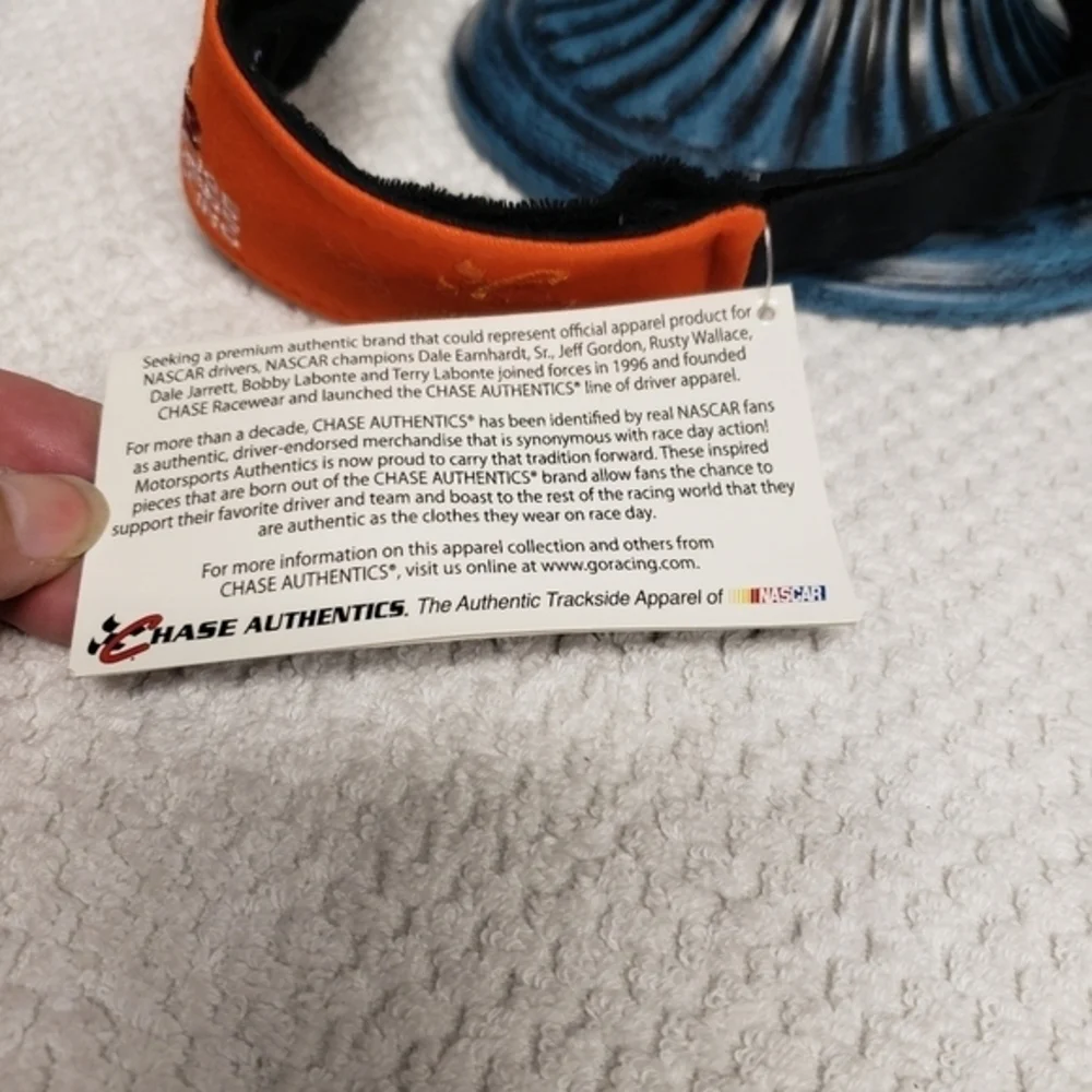 Nascar Racing Visor Stewart #20 Black Orange New‎ Adjustable